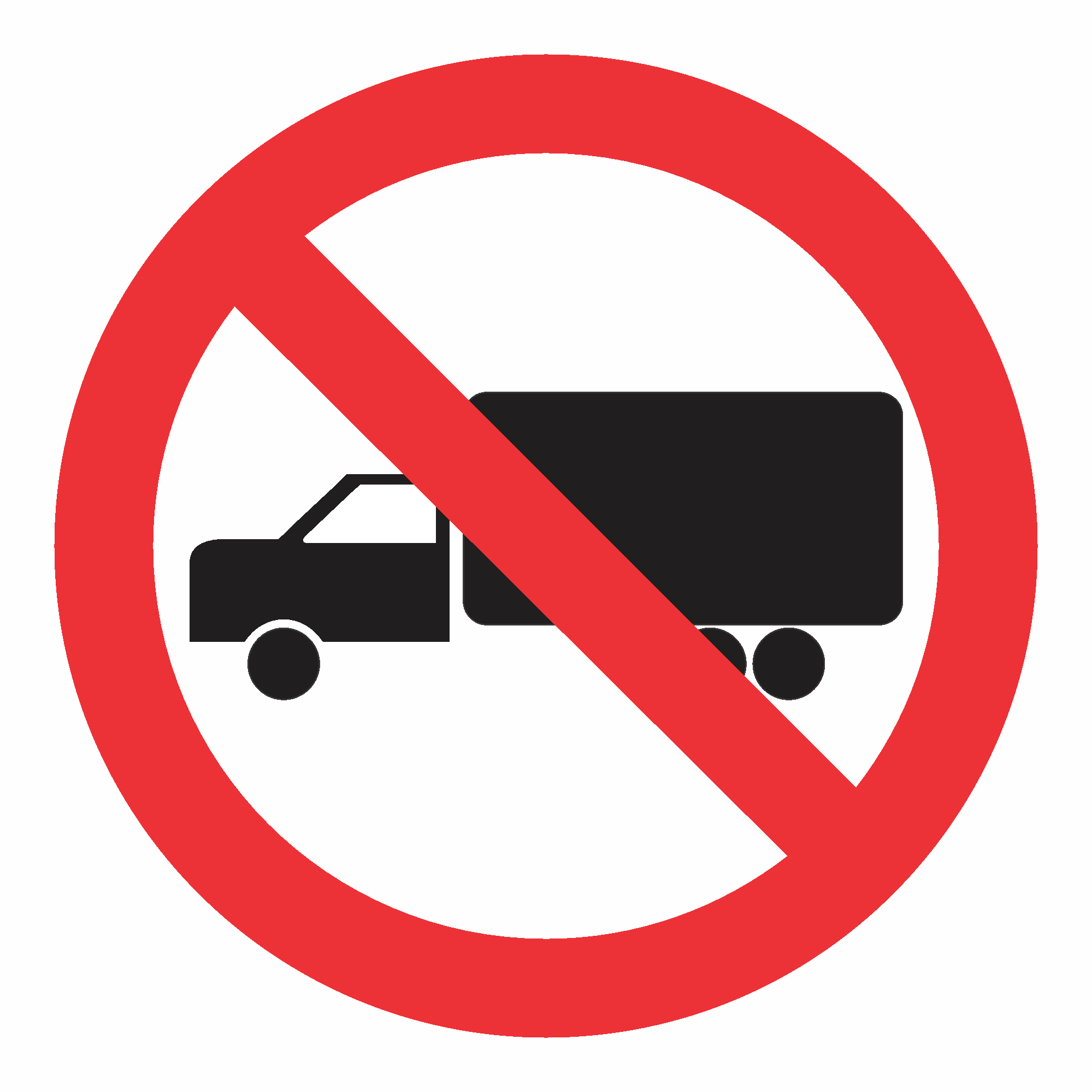 R-09 - Proibido Trânsito de Caminhões