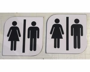PLS 25 - Placa Banheiro Masculino / Feminino