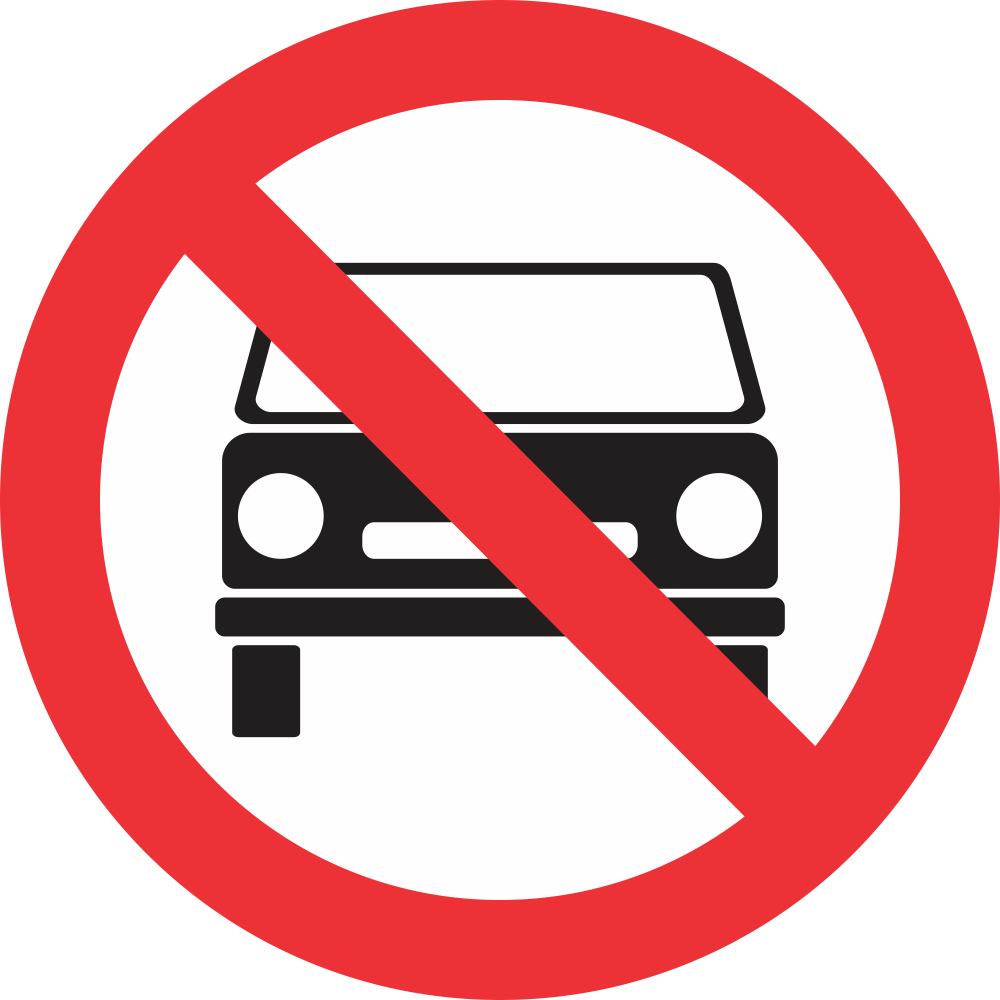 R-10 - Proibido Trânsito de Veículos Automotores