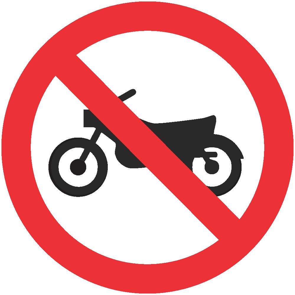 R-37 - Proibido trânsito de motocicletas, motonetas e ciclomotor